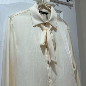 ZARA Blouse with Embellishments